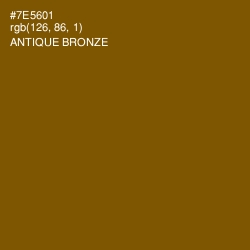 #7E5601 - Antique Bronze Color Image